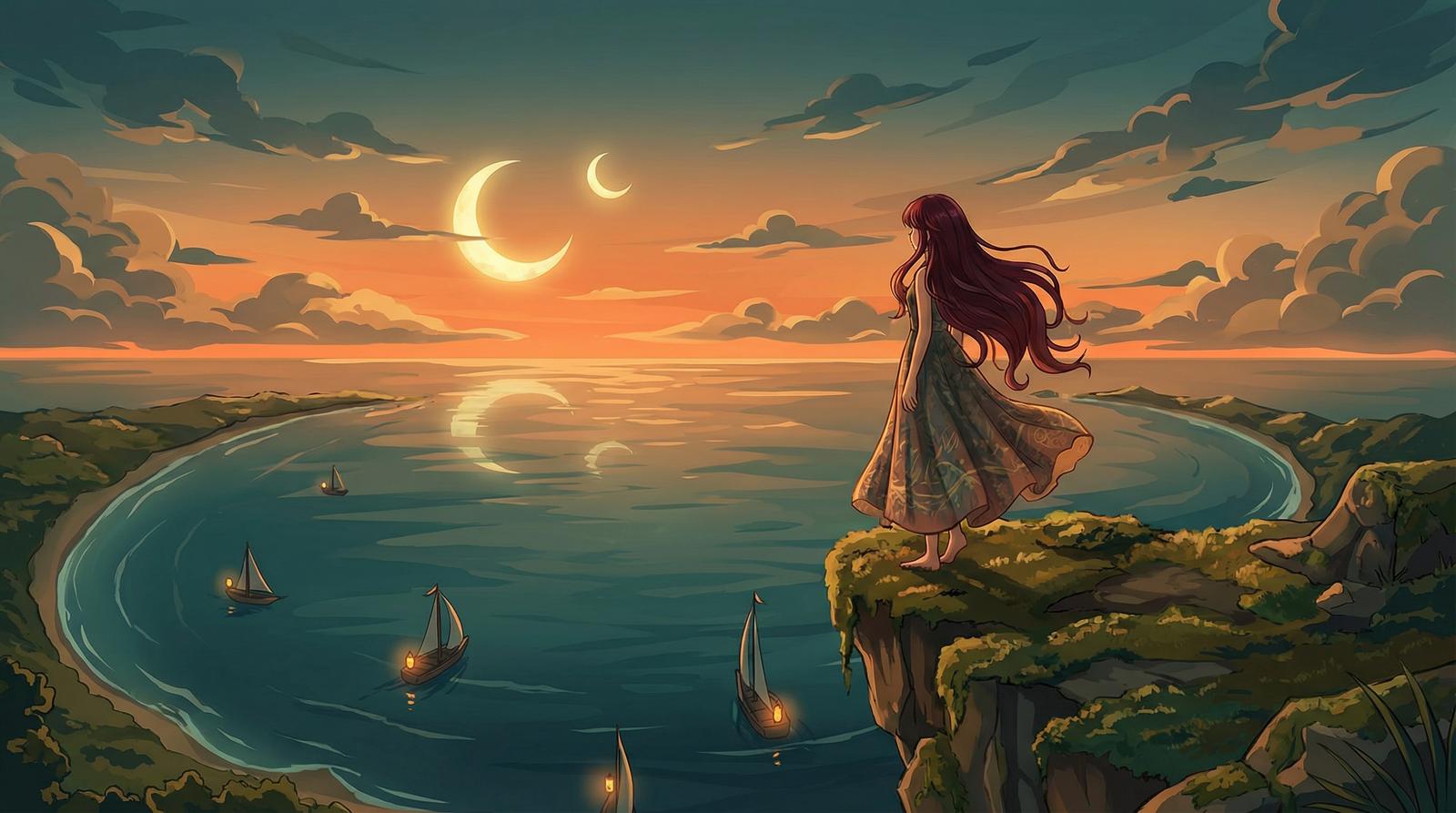 麻豆传媒原创动漫短片-月湾少女